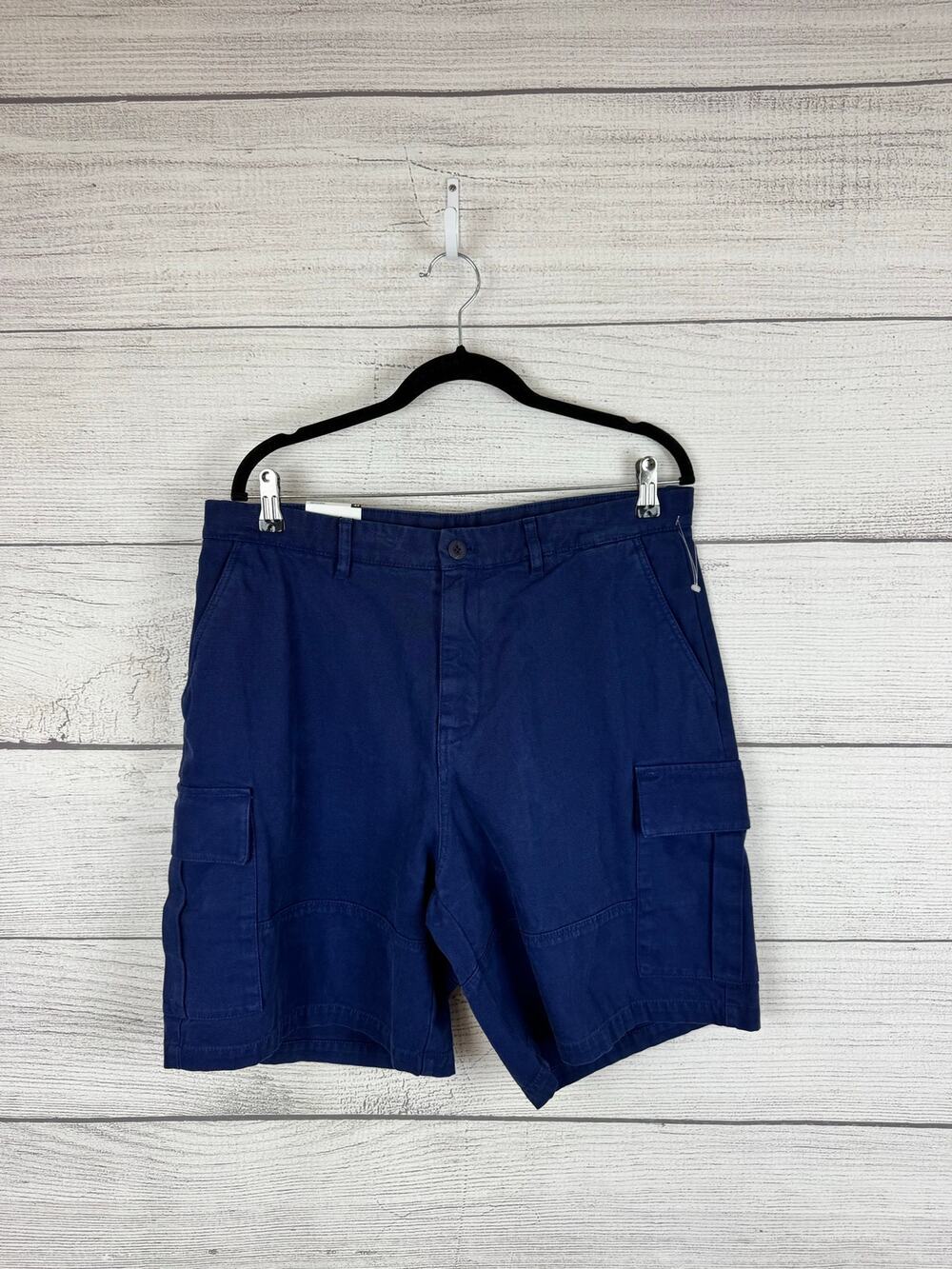 Zara Men's Navy Blue Cargo Shorts Size 34